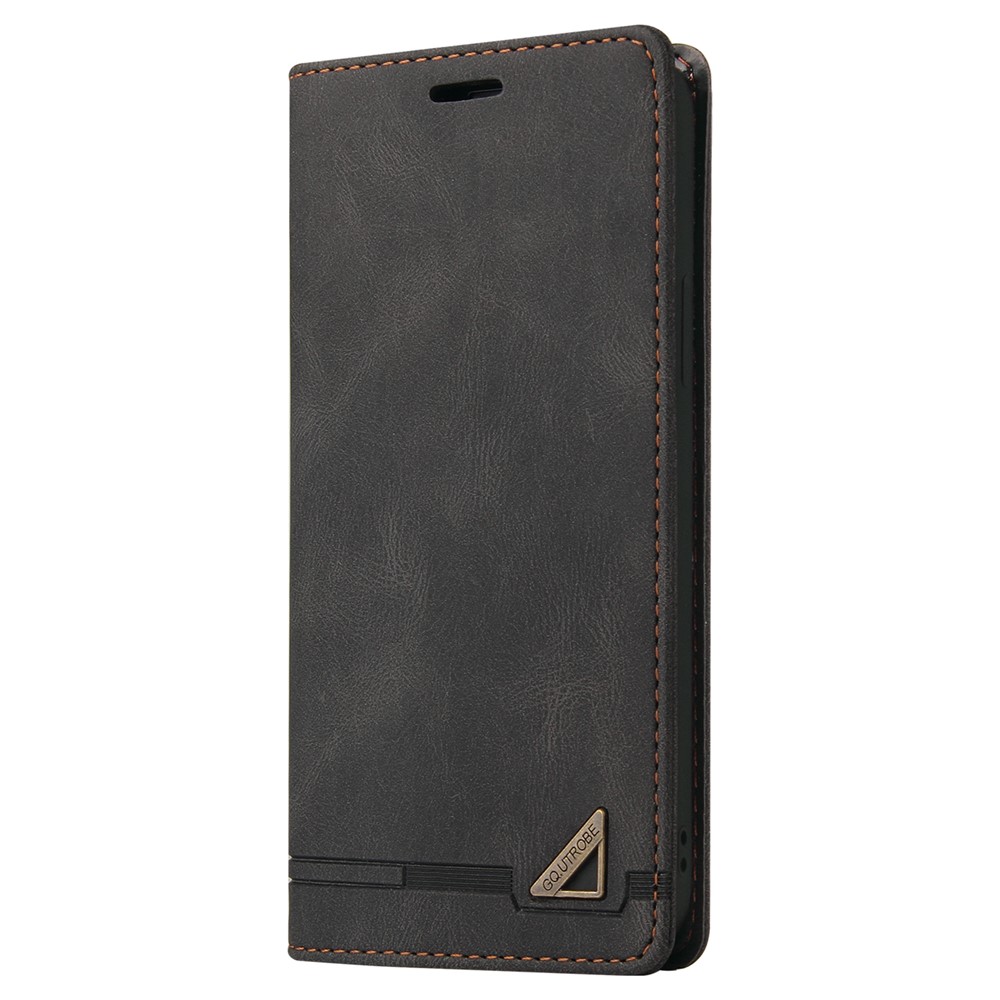 GQ.UTROBE 008 Series RFID Blocking Anti-swiping PU Leather Cover Magnetic Auto-absorbed Phone Case with Stand Wallet for Samsung Galaxy S22 5G - Black-2