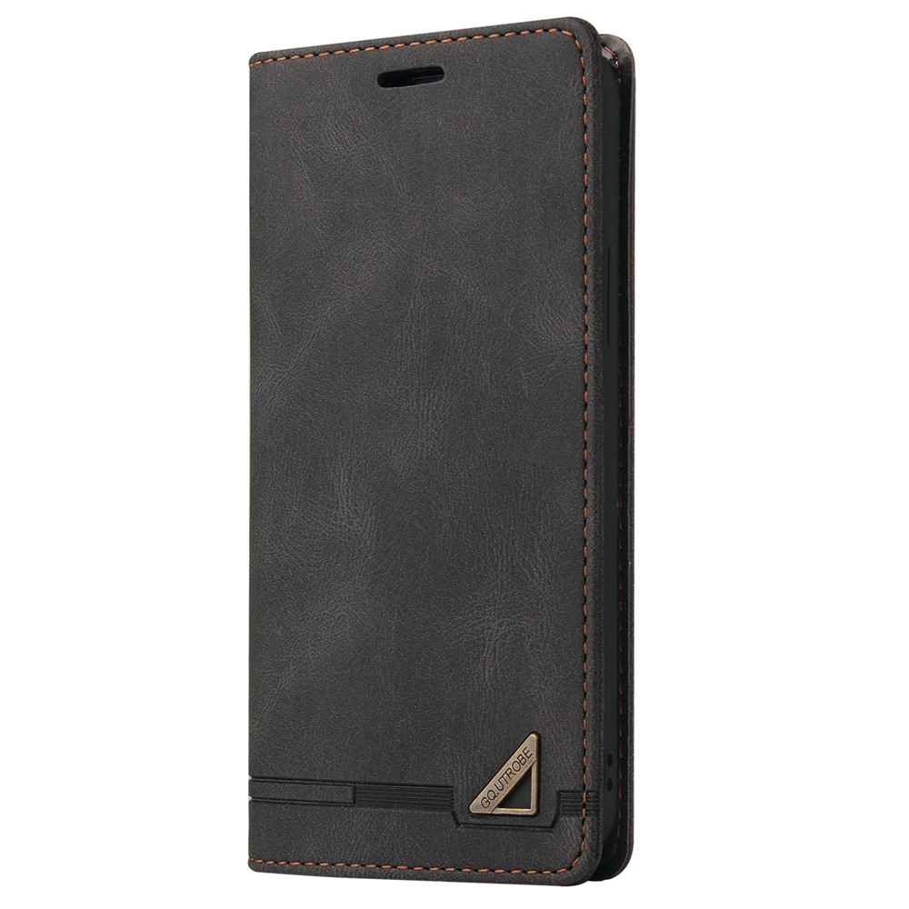 GQ.UTROBE 008 Series Stand Wallet Function RFID Blocking Anti-swiping Phone Case Skin Touch PU Leather Magnetic Auto-absorbed Cover for Samsung Galaxy A33 5G - Black-2