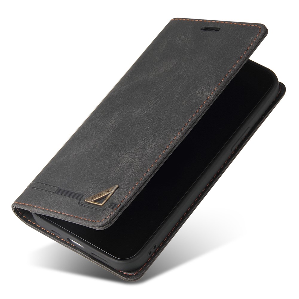 GQ.UTROBE 008 Series Stand Wallet Function RFID Blocking Anti-swiping Phone Case Skin Touch PU Leather Magnetic Auto-absorbed Cover for Samsung Galaxy A33 5G - Black-8