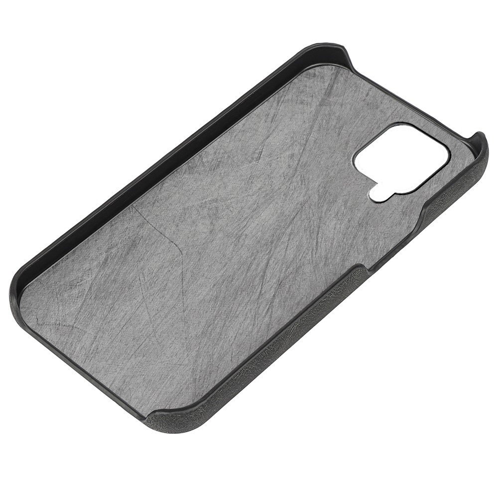 PU Leather Coated Hard PC Back Cover Mobile Phone Case for Samsung Galaxy M32 (Global Version) - Black-3