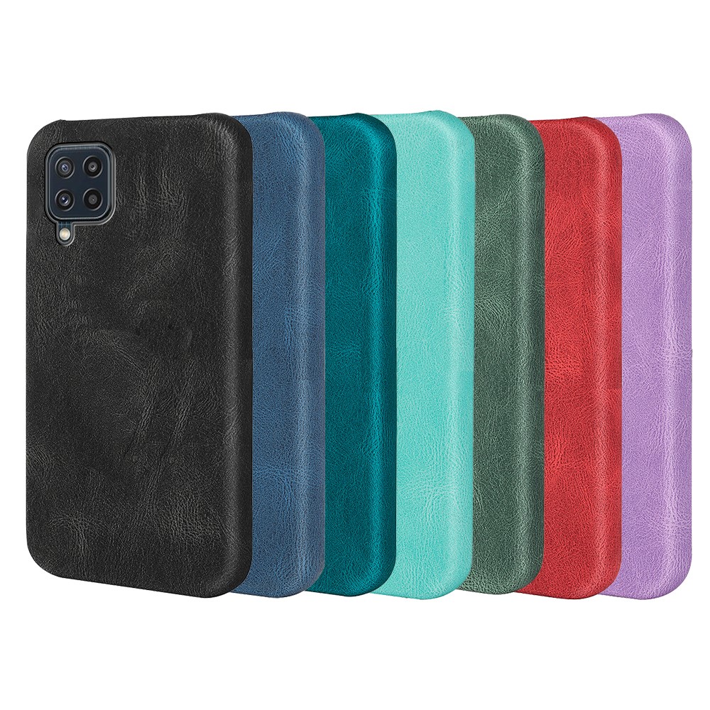 PU Leather Coated Hard PC Back Cover Mobile Phone Case for Samsung Galaxy M32 (Global Version) - Black-5