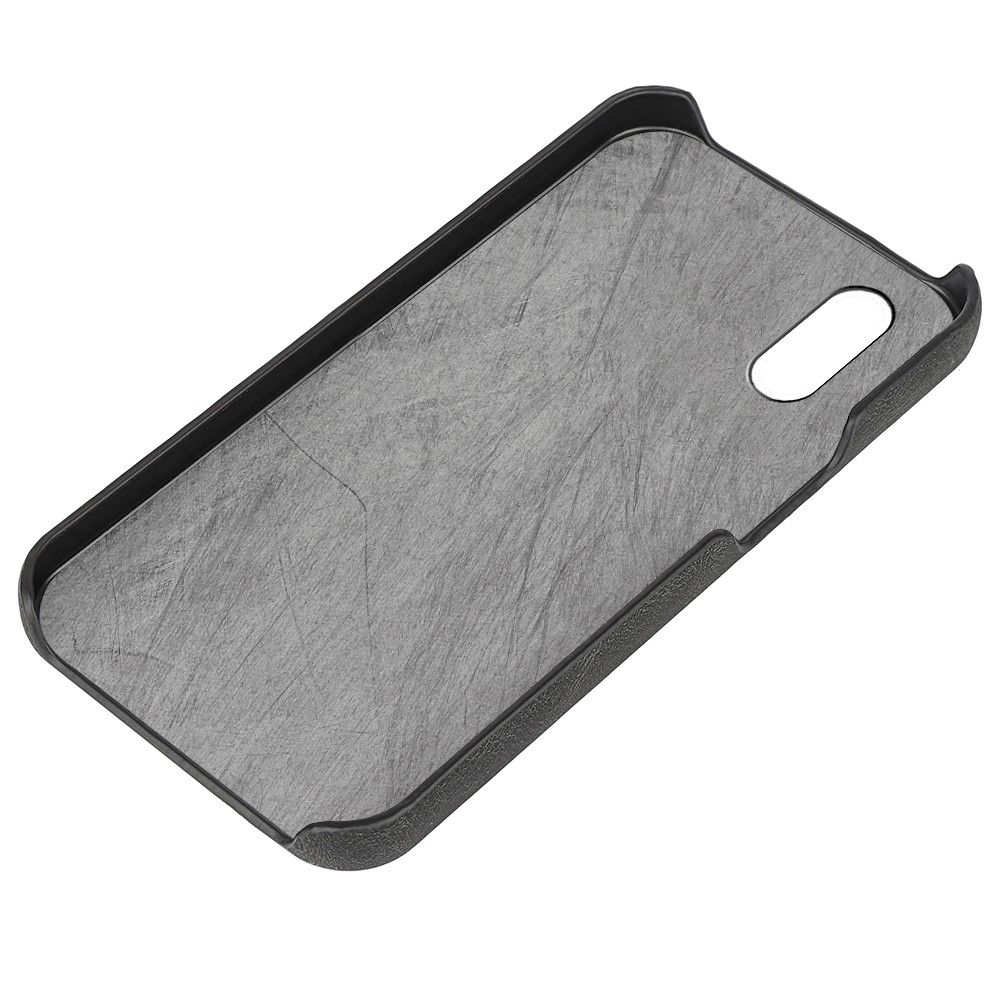 PU Leather Coating Incomplete Covering PC Hard Phone Case Shell for Samsung Galaxy M02/A02 - Black-3
