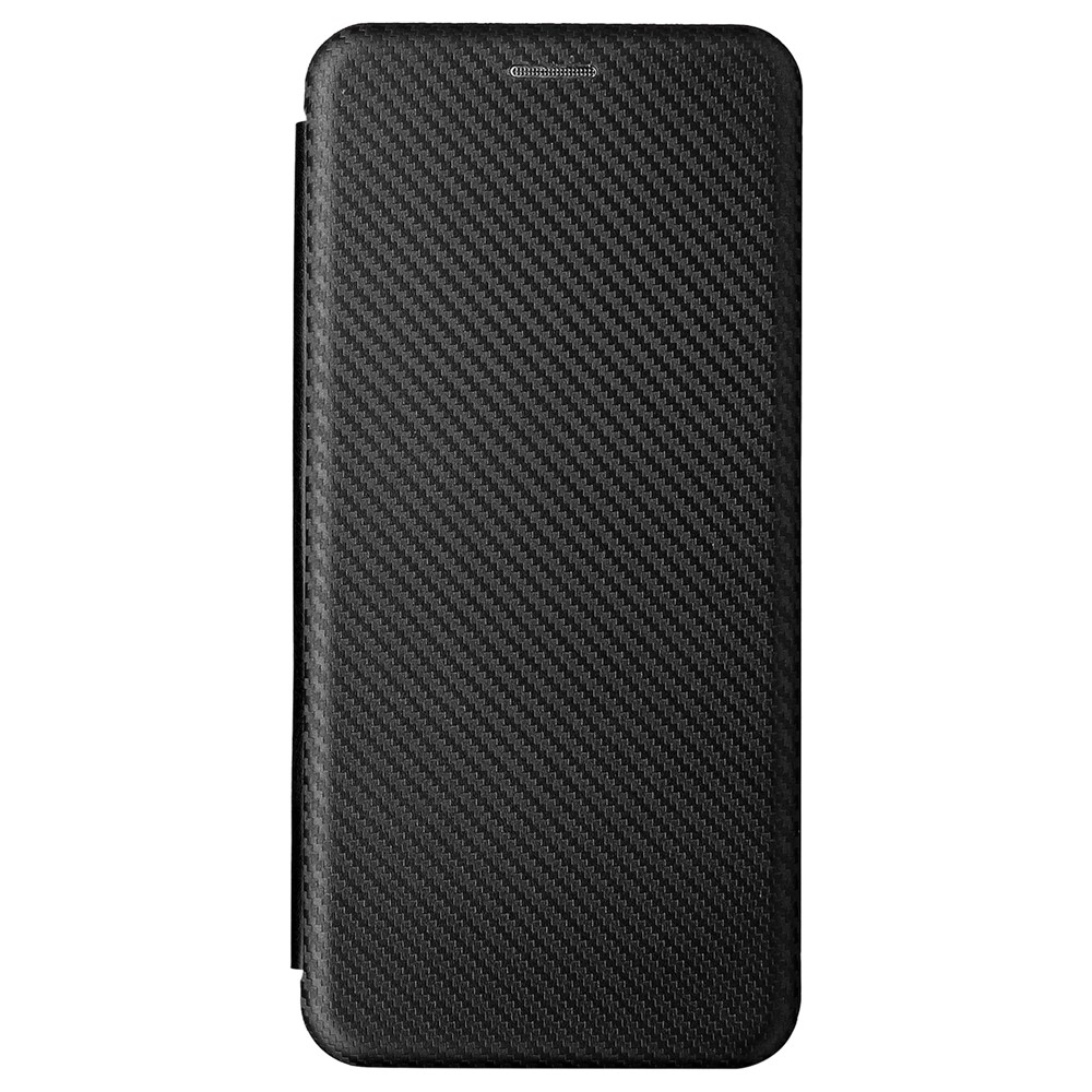 Carbon Fiber Texture Card Holder Phone Case Foldable Stand PU Leather Cover for Samsung Galaxy A73 5G - Black-2