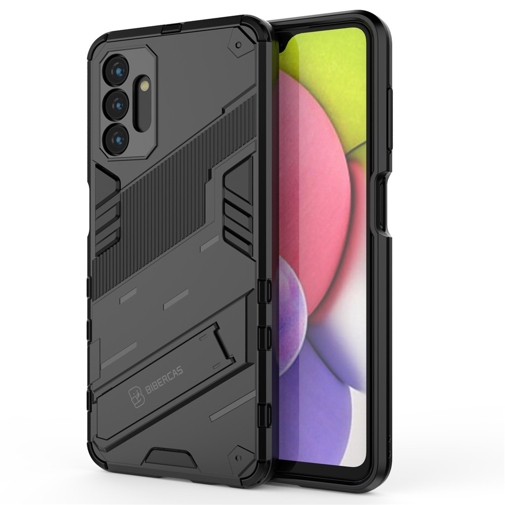 Shockproof Hybrid TPU + PC Cover Protective Phone Case with Kickstand for Samsung Galaxy A13 5G - Black-2