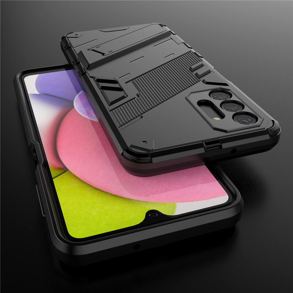 Shockproof Hybrid TPU + PC Cover Protective Phone Case with Kickstand for Samsung Galaxy A13 5G - Black-9
