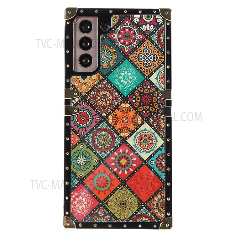 For Samsung Galaxy S21+ 5G Fashionable Pattern Printing Case Electroplating Soft TPU Phone Cover - National Style-2