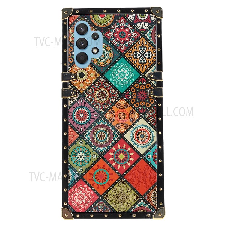 Stylish Pattern Printing Electroplating Phone Case TPU Well-protected Mobile Phone Cover for Samsung Galaxy A32 4G (EU Version) - National Style-1