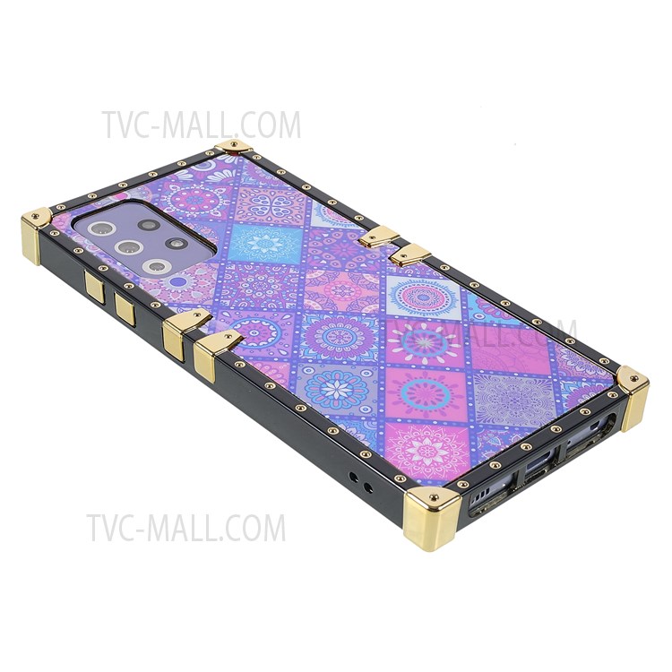 Glossy Ethnic Style Pattern Printing Electroplating TPU Straight Corner Anti-scratch Phone Cover for Samsung Galaxy A52 4G/5G/A52s 5G - National Style-4