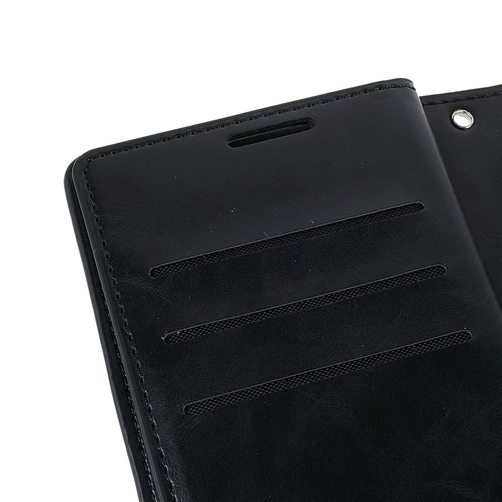 MERCURY GOOSPERY Mansoor Series All-round Shockproof Multiple Card Slots Wallet Design Protective Leather Phone Case for Samsung Galaxy S22 5G - Black-10