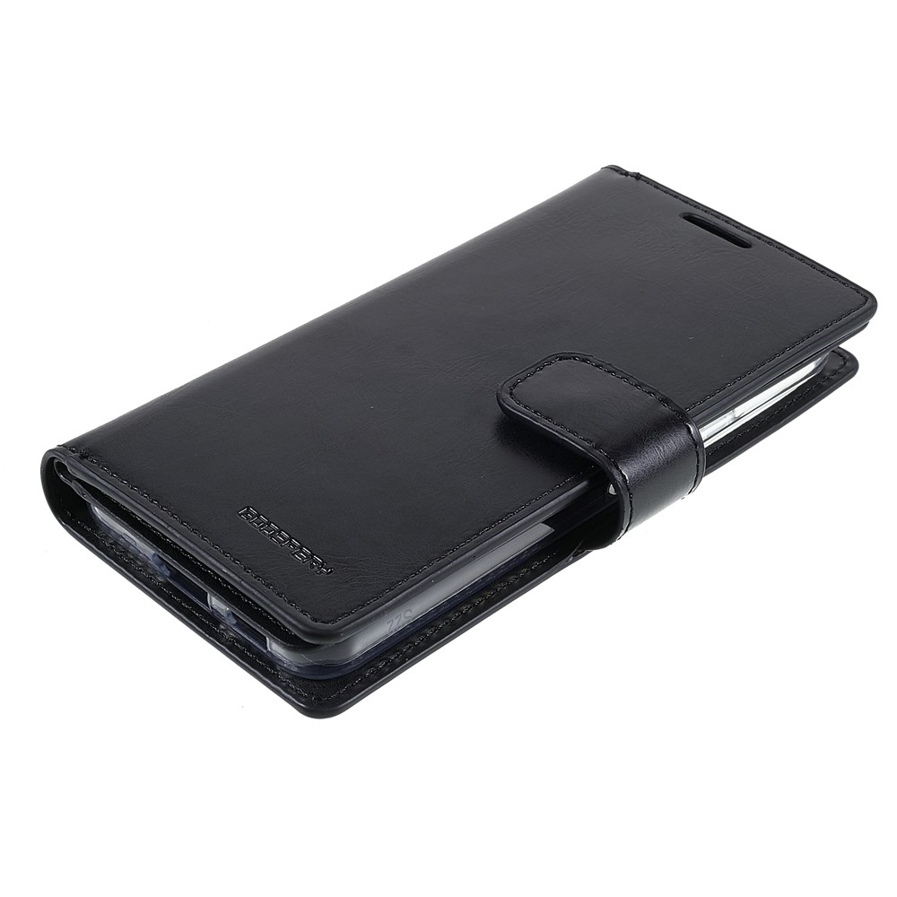 MERCURY GOOSPERY Mansoor Series All-round Shockproof Multiple Card Slots Wallet Design Protective Leather Phone Case for Samsung Galaxy S22 5G - Black-4