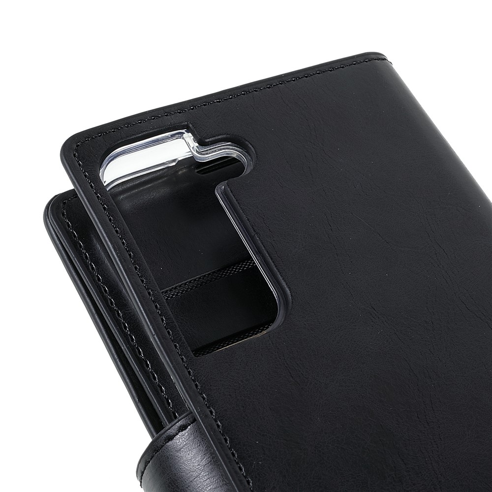 MERCURY GOOSPERY Mansoor Series All-round Shockproof Multiple Card Slots Wallet Design Protective Leather Phone Case for Samsung Galaxy S22 5G - Black-6