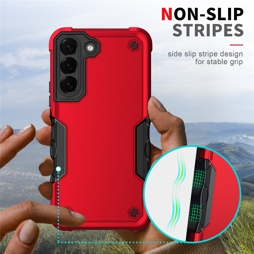 Anti-Drop Hard PC Back Soft TPU Shockproof Protective Case for Samsung Galaxy S22 5G - Black-6
