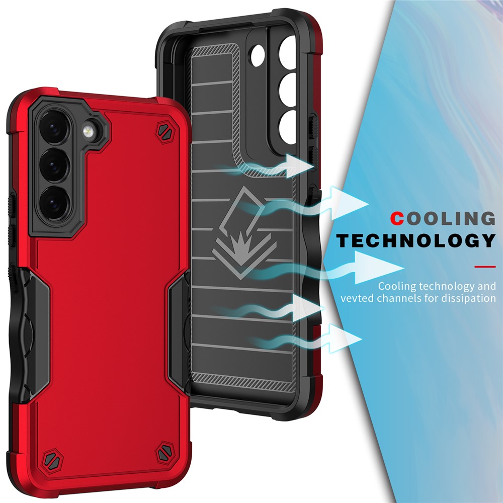 Anti-Drop Hard PC Back Soft TPU Shockproof Protective Case for Samsung Galaxy S22 5G - Black-7