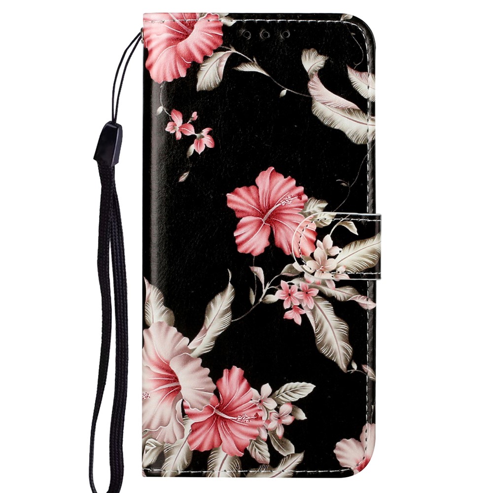 PU Leather Wallet Case Pattern Printing Folio Flip Foldable Stand Phone Cover for Samsung Galaxy S22 5G - Azaleas-2