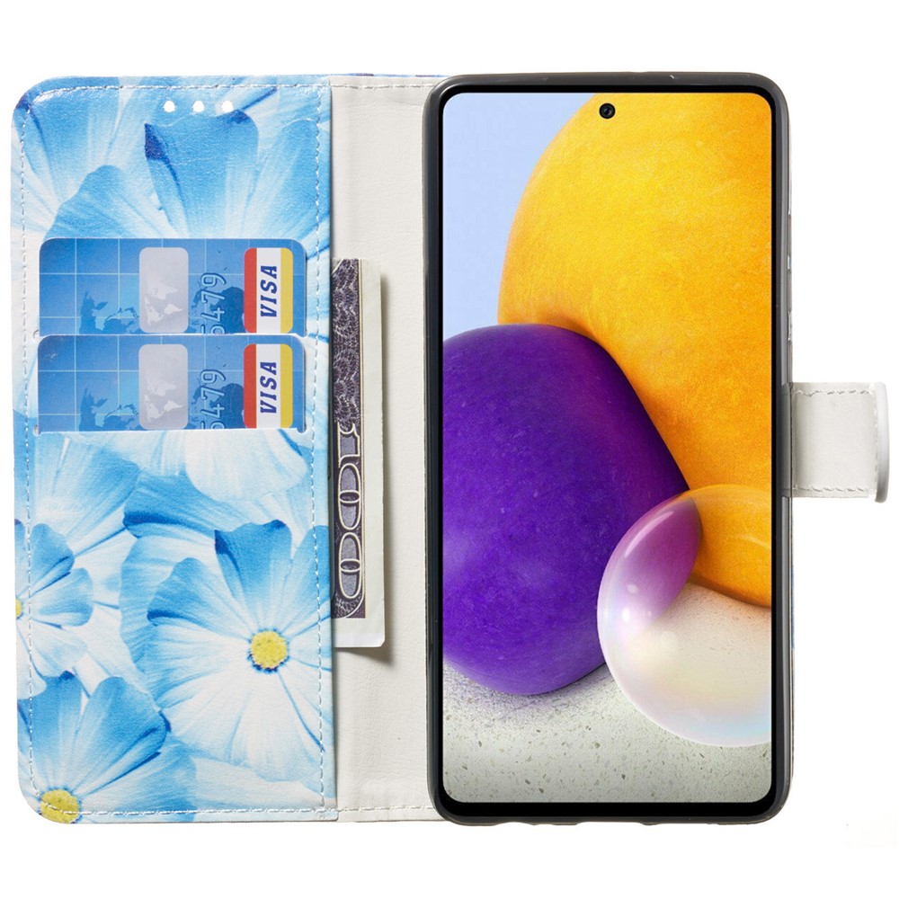 Pattern Printing PU Leather + TPU Magnetic Clasp Phone Cover Case with Foldable Stand Wallet for Samsung Galaxy A33 5G - Orchids-4