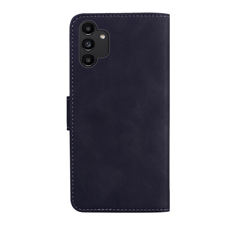 Pour Samsung Galaxy A13 4G Protecteur Complet Texturant Courture Pratique Couverture Magnetique Mobile Couverture Couvert - le Noir-3