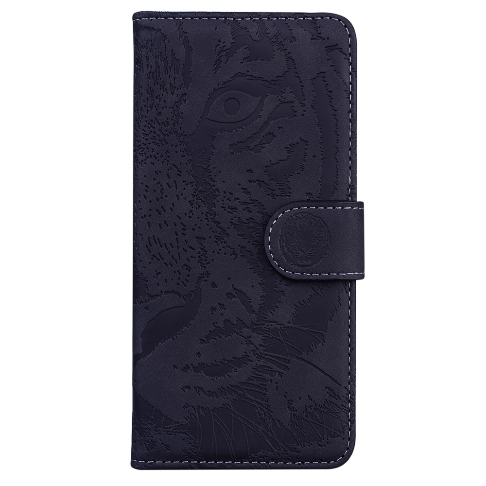 Wallet Flip Mobile Phone Cover Imprinting Tiger Pattern Leather Case with Stand for Samsung Galaxy A73 5G - Black-2