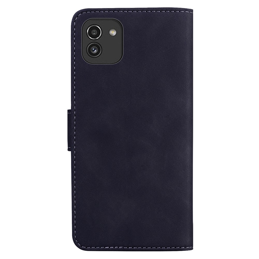 PU Leather + TPU Double Protection Case Skin Touch Feeling Butterfly Printing Stand Phone Cover with Wallet for Samsung Galaxy A03 (166.5 x 75.98 x 9.14mm) - Black-11