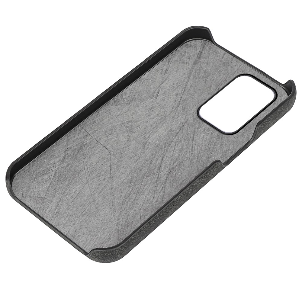 Soft PU Leather Coated Hard PC Inner Anti-Scratch Protective Phone Case with Ring Kickstand for Samsung Galaxy A33 5G - Black-5