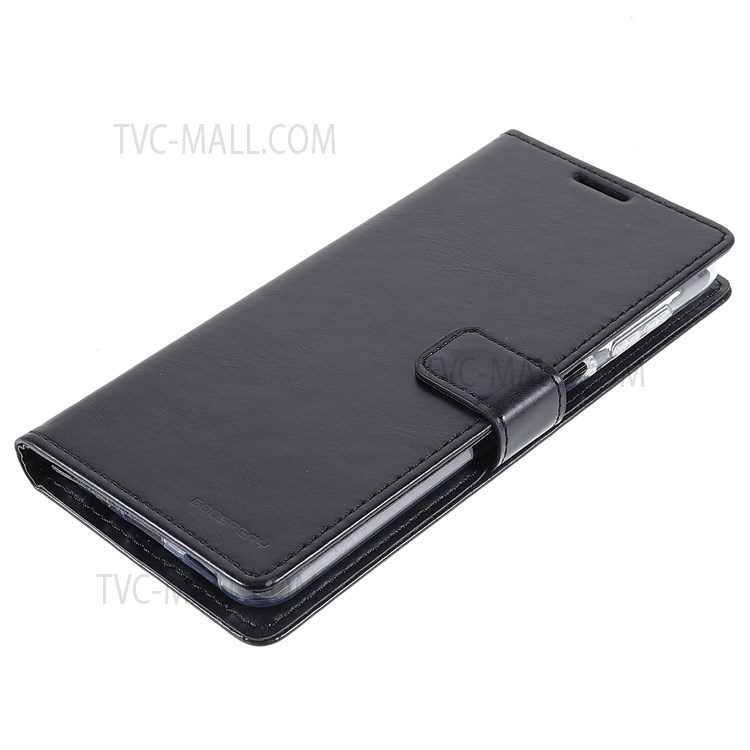 MERCURY GOOSPERY Blue Moon PU Leather Attached TPU Folio Stand Flip Wallet Phone Case for Samsung Galaxy A13 5G - Black-6
