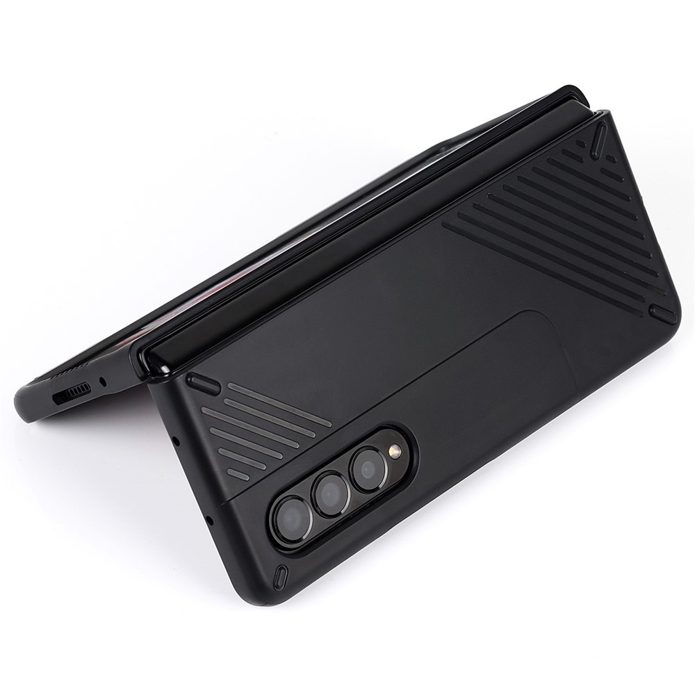 Estuche de Teléfono Plegable de PC Duro Anti-scratch Con Ranura de Lápiz de Lápiz Para Stylus Para Samsung Galaxy Z Fold3 5G