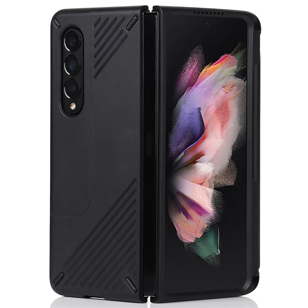 Estuche de Teléfono Plegable de PC Duro Anti-scratch Con Ranura de Lápiz de Lápiz Para Stylus Para Samsung Galaxy Z Fold3 5G