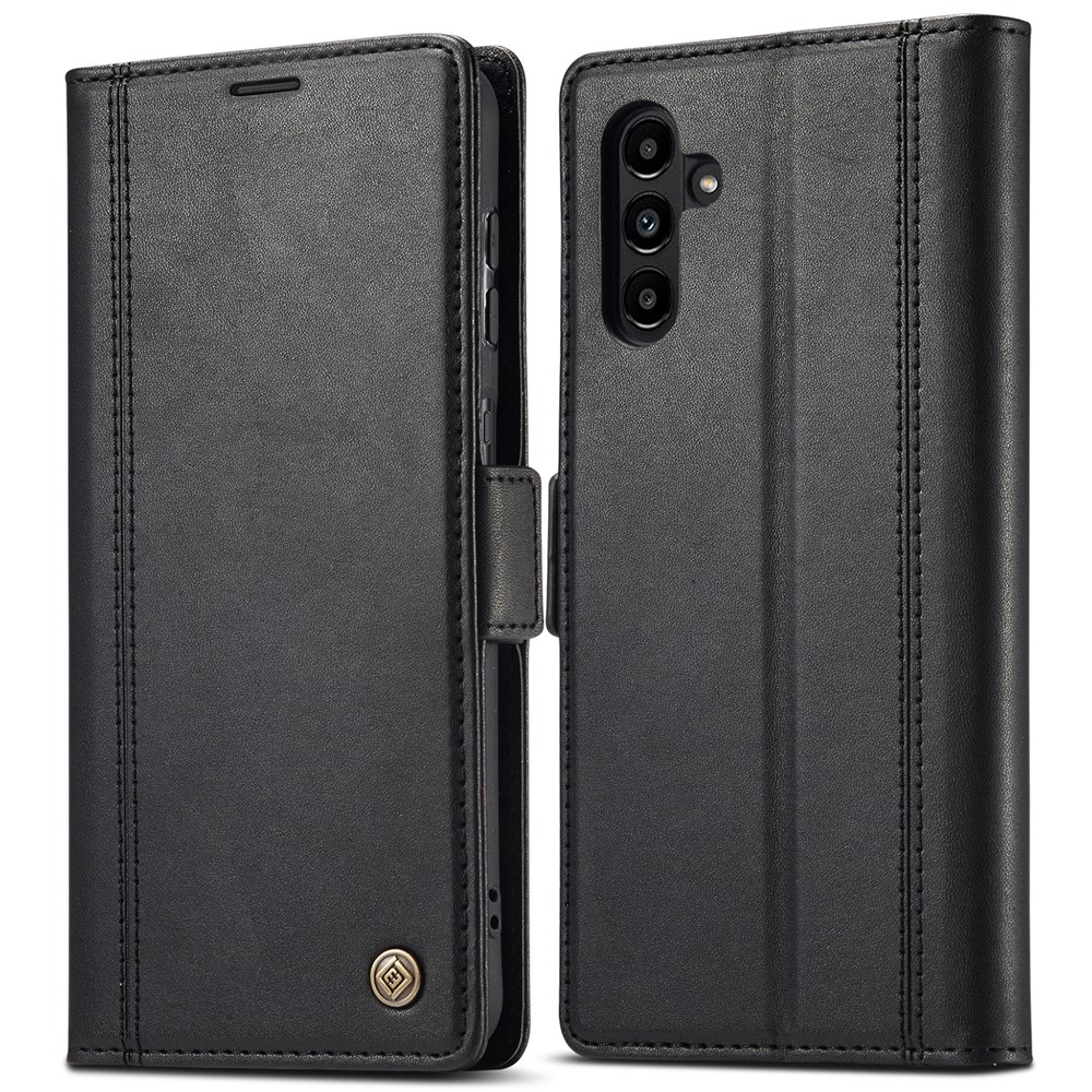 LC.IMEEKE PU Leather Cover Stand Wallet Double Magnetic Clasps Phone Case Shell for Samsung Galaxy A13 5G - Black-1