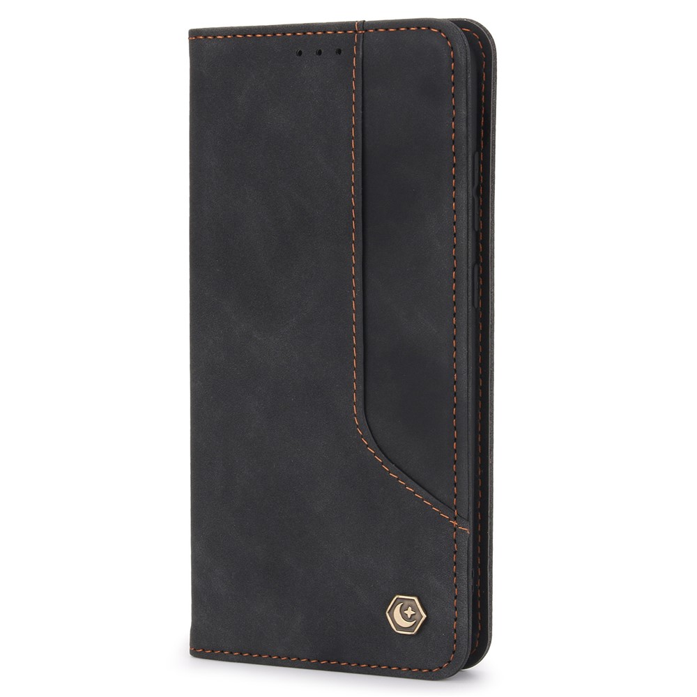 POLA 008 Series Retro Style PU Leather Foldable Wallet Cover Auto Closing Phone Case with Stand for Samsung Galaxy S20 - Black-11