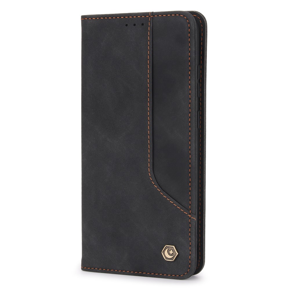 POLA 008 Series Retro Style Full Protection PU Leather + TPU Magnetic Auto Closing Phone Cover with Stand Wallet for Samsung Galaxy S20 Plus 4G/5G - Black-11