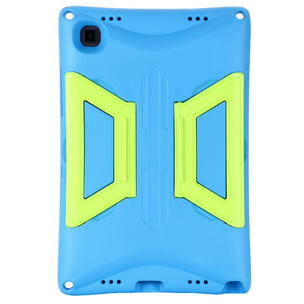 Poigure Légère Hard Eva + PC Kickstand Couvercle Protecteur À L'épreuve Des Enfants Avec Bandoulière Pour Samsung Galaxy Tab A7 10.4 (2020) - Bleu Vert-2