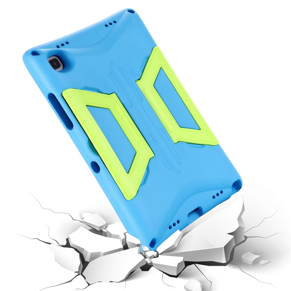 Lightweight Handle Hard EVA + PC Kickstand Protective Kid-Proof Cover with Shoulder Strap for Samsung Galaxy Tab A7 10.4 (2020) - Blue/Green-6