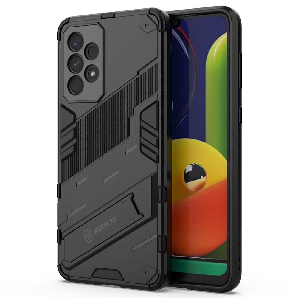 Shockproof Kickstand Phone Case TPU + PC Hybrid Cover for Samsung Galaxy A33 5G - Black-2