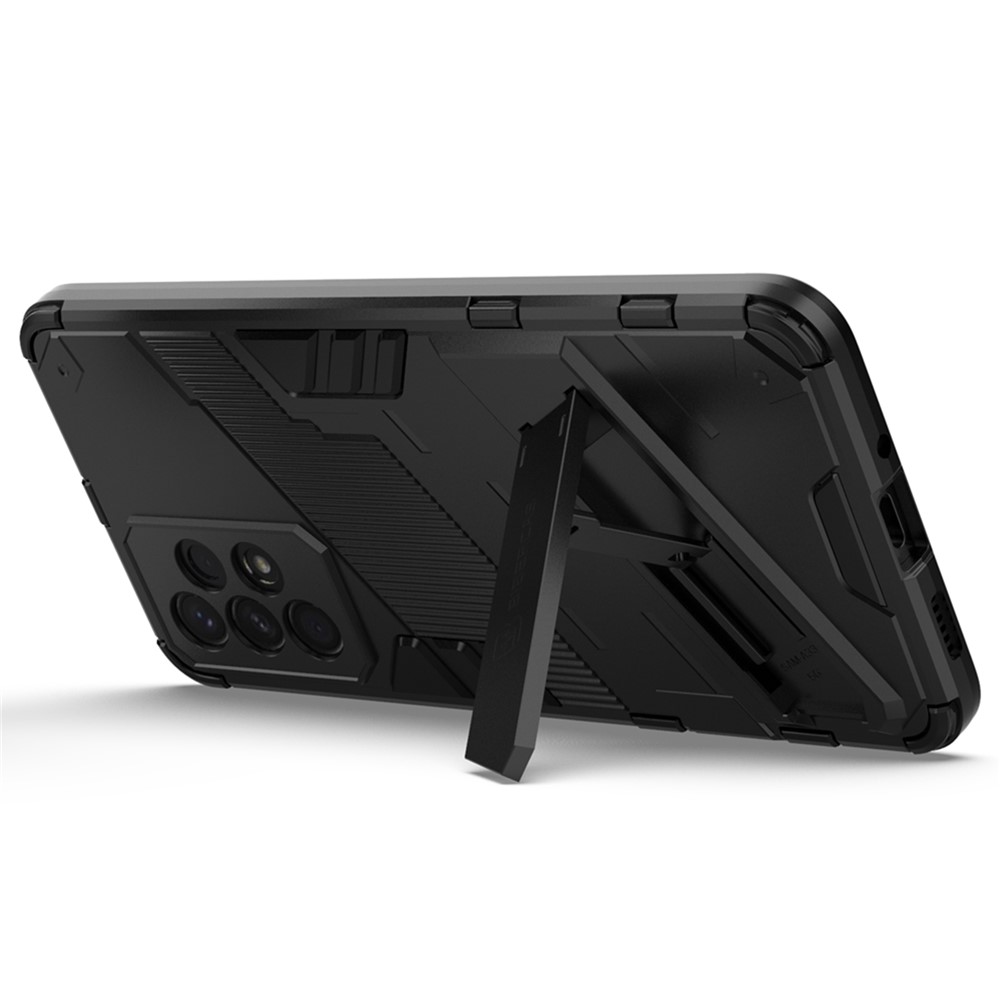 Shockproof Kickstand Phone Case TPU + PC Hybrid Cover for Samsung Galaxy A33 5G - Black-4