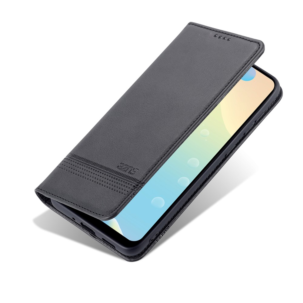 AZNS Phone Bag Case Strong Magnetic Auto-absorbed Cover PU Leather Stand Wallet Smartphone Case for Samsung Galaxy A33 5G - Black-7