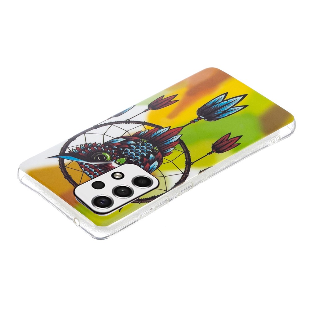 Luminous Noctilucent Pattern IMD Flexible TPU Case Anti-scratch Phone Cover for Samsung Galaxy A33 5G - Owl/Dreamcatcher-3