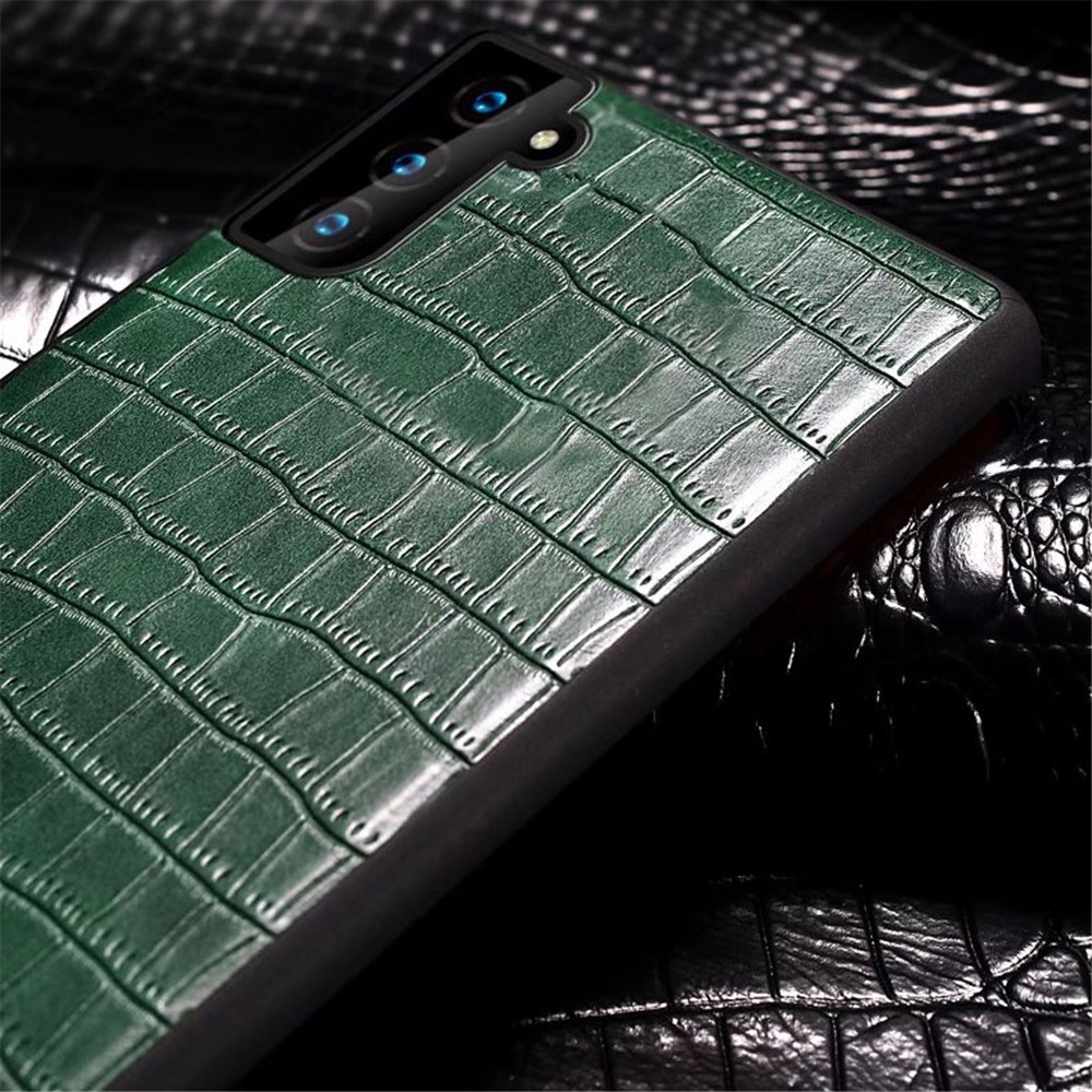 SULADA Crocodile Texture Well-protected PU Leather Coated PC + TPU Phone Case for Samsung Galaxy S22+ 5G - Black-4