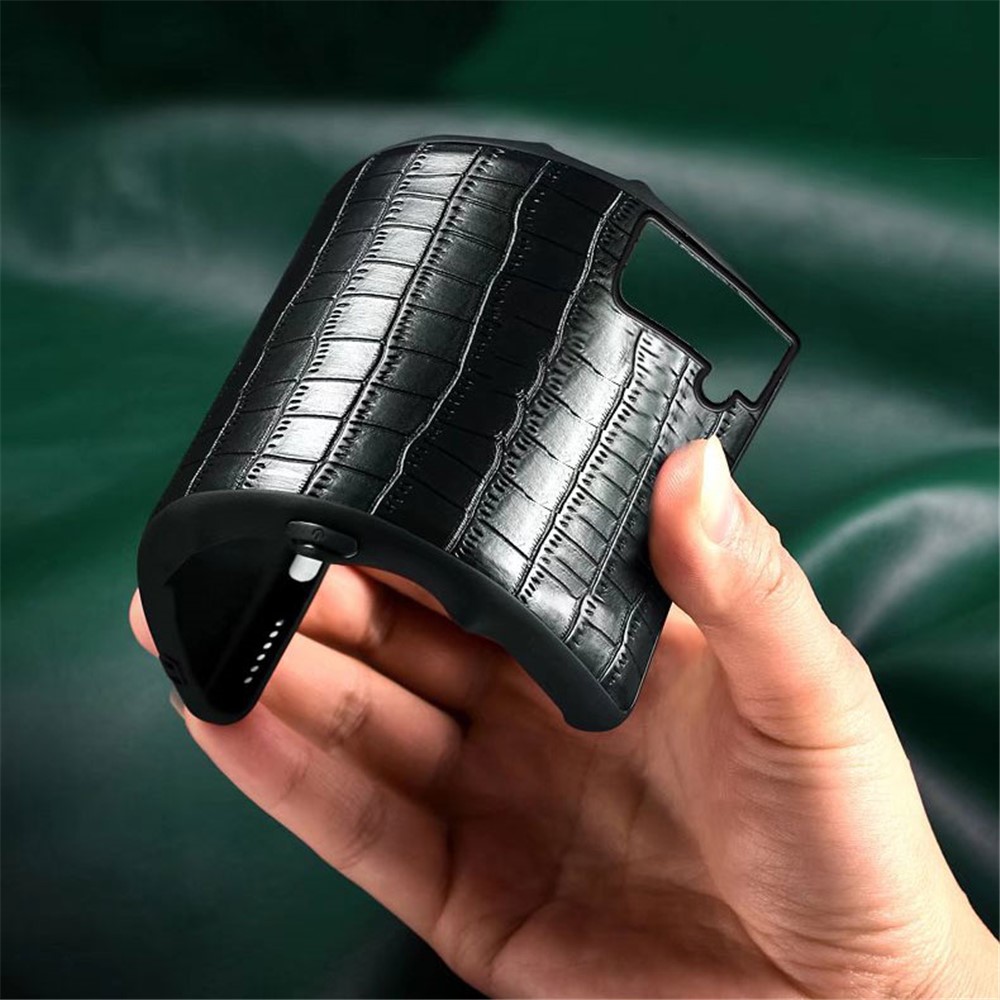 SULADA Crocodile Texture PU Leather Coated PC + TPU Drop-resistant Protective Phone Case Cover for Samsung Galaxy S22 5G - Green-14