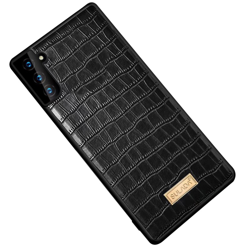 SULADA Crocodile Texture PU Leather Coated PC + TPU Drop-resistant Protective Phone Case Cover for Samsung Galaxy S22 5G - Green-8