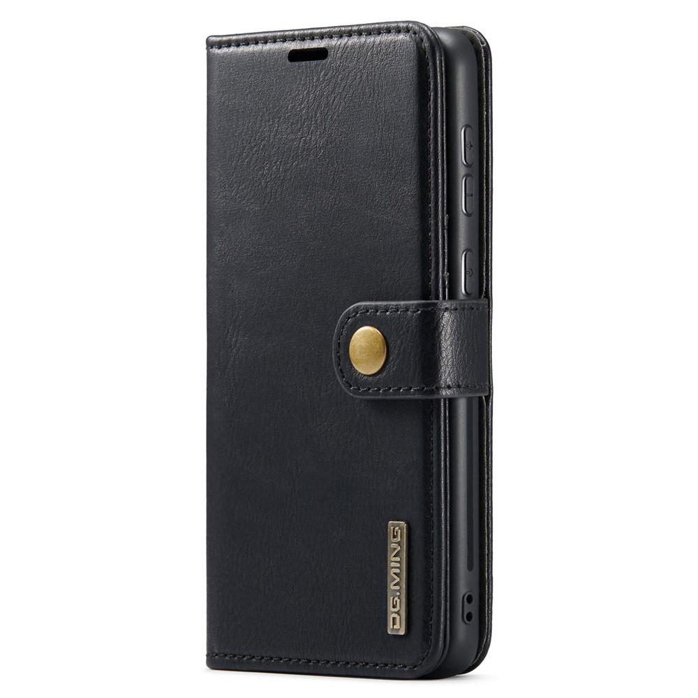 DG.MING Split Leather Wallet Case Folio Flip Stand Detachable Magnetic Phone Cover for Samsung Galaxy A33 5G - Black-2