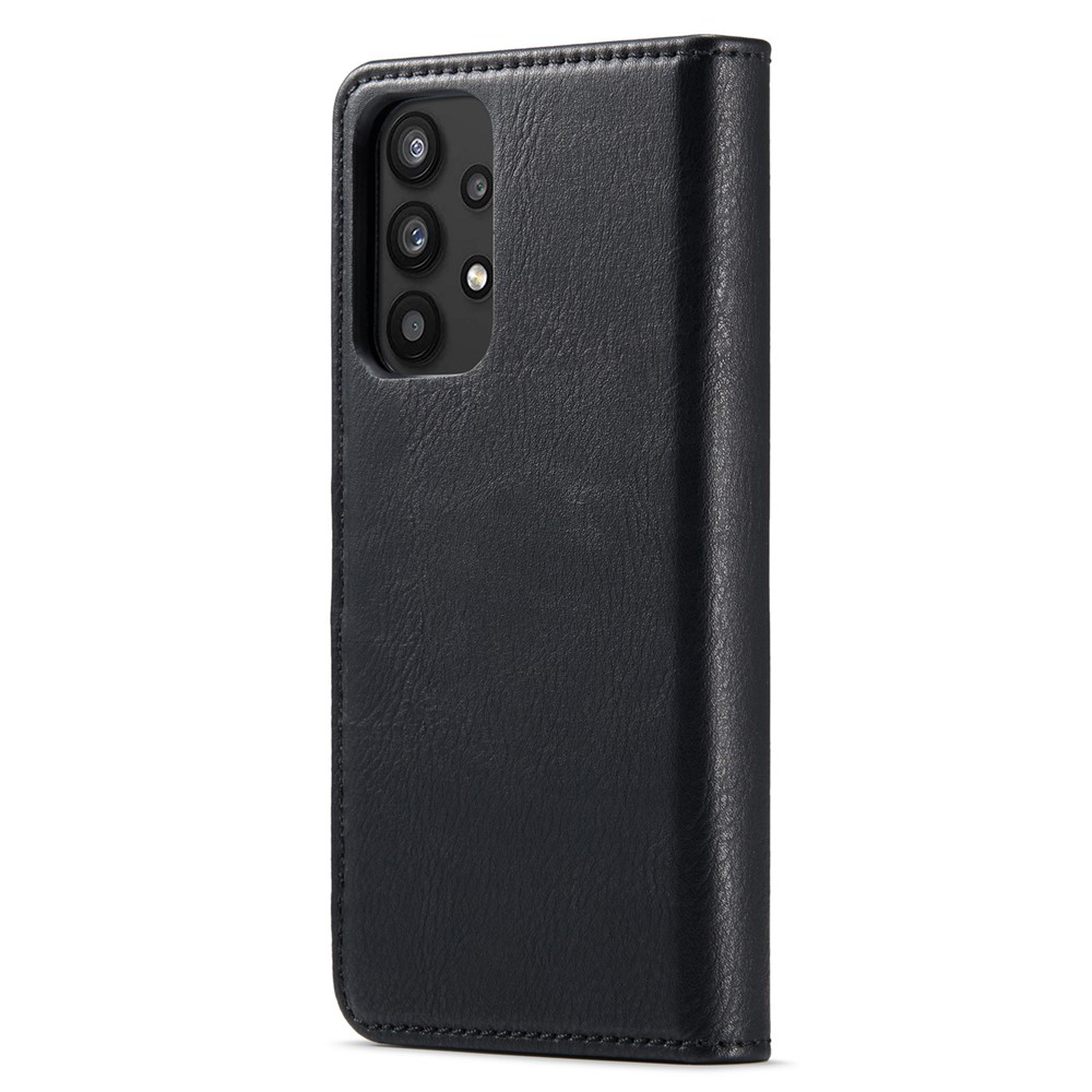 DG.MING Split Leather Wallet Case Folio Flip Stand Detachable Magnetic Phone Cover for Samsung Galaxy A33 5G - Black-3