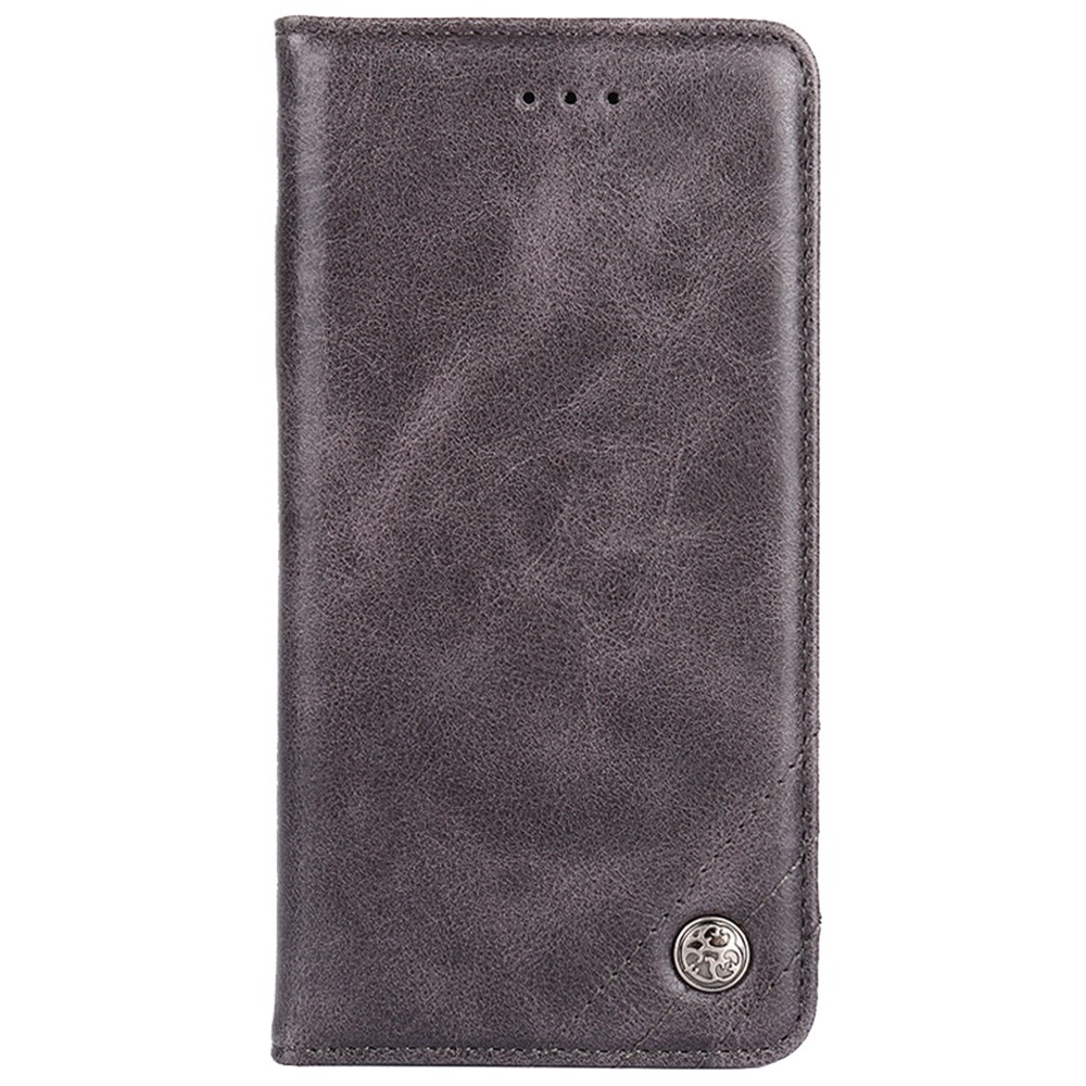 Retro Texture Triangle Stitching Line PU Leather Case Stand Flip Wallet Phone Cover for Samsung Galaxy A53 5G - Grey-2