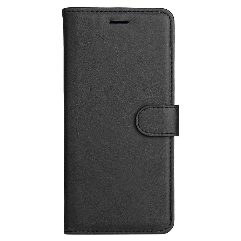 Solid Color Magnetic Clasp Shockproof PU Leather Shell Inner TPU Stand Wallet Phone Case for Samsung Galaxy A73 5G - Black-2