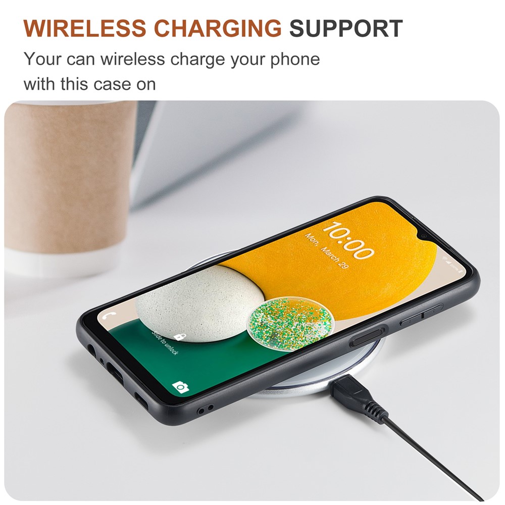 DG.MING M1 Series Support Wireless Charging Detachable 2-in-1 Wallet Drop-proof Mobile Phone Case for Samsung Galaxy A13 5G - Black-11