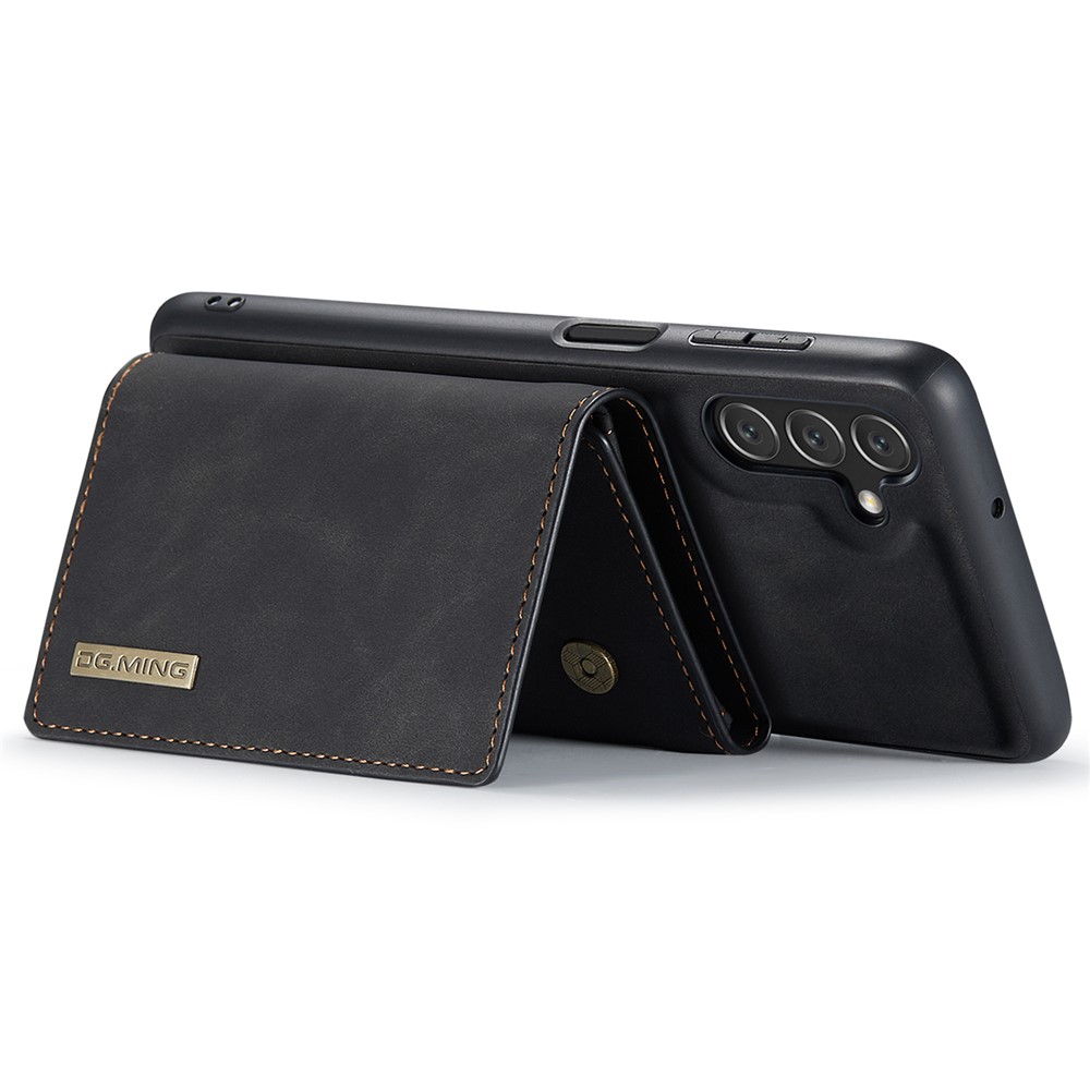 DG.MING M1 Series Support Wireless Charging Detachable 2-in-1 Wallet Drop-proof Mobile Phone Case for Samsung Galaxy A53 5G - Black-4