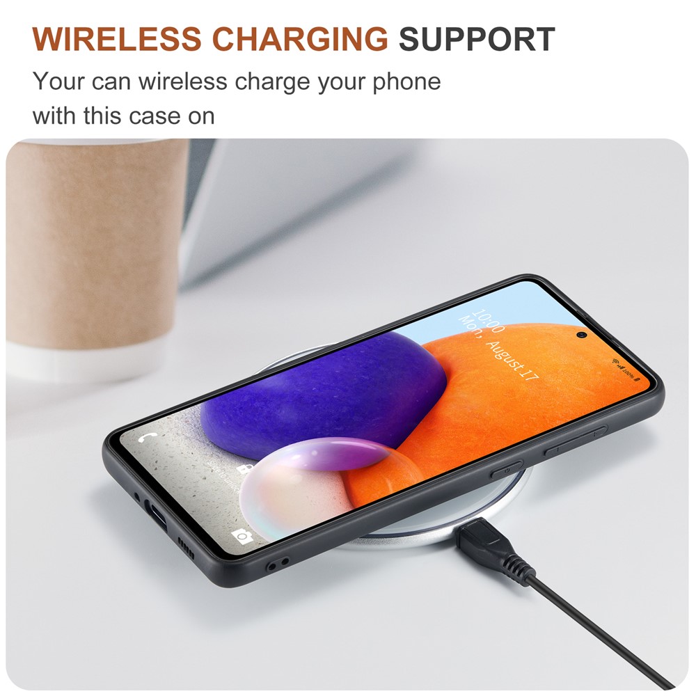 DG.MING M1 Series Drop-proof Well-protected Support Wireless Charging Detachable 2-in-1 Wallet Cell Phone Case for Samsung Galaxy A73 5G - Black-11