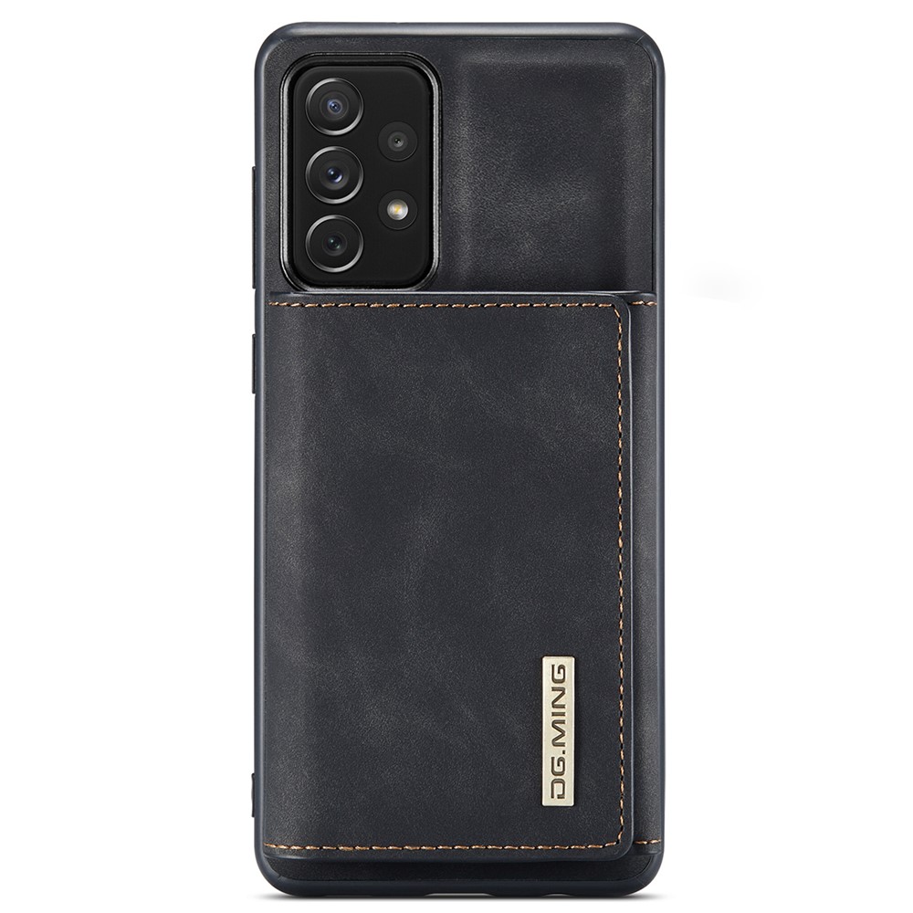 DG.MING M1 Series Drop-proof Well-protected Support Wireless Charging Detachable 2-in-1 Wallet Cell Phone Case for Samsung Galaxy A73 5G - Black-2