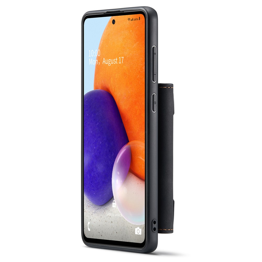 DG.MING M2 Series Detachable Wallet Phone Case 2-in-1 Wireless Charging All-Inclusive Hybrid Phone Protector for Samsung Galaxy A73 5G - Black-4