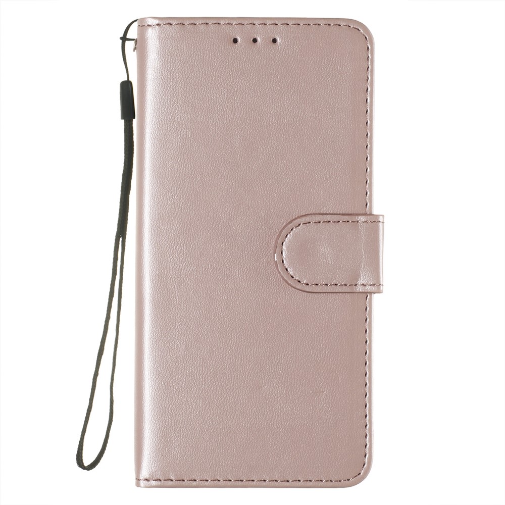 Anti-drop Solid Color Magnetic Closure Flip Leather Protective Wallet Shell Horizontal Stand Case for Samsung Galaxy A33 5G - Rose Gold-2
