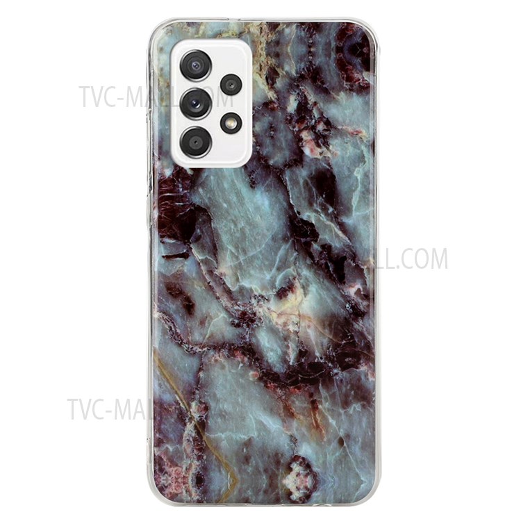 Marble Pattern Ultra Slim IMD Soft TPU Drop-proof Mobile Phone Back Cover Protective Case for Samsung Galaxy A33 5G - Grey-1