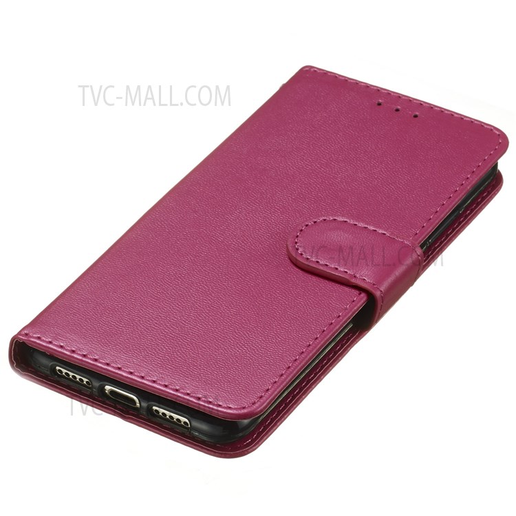 Solid Color Shockproof Magnetic Closure Flip Leather Protective Wallet Shell Stand Case for Samsung Galaxy S22 Ultra 5G - Red-6